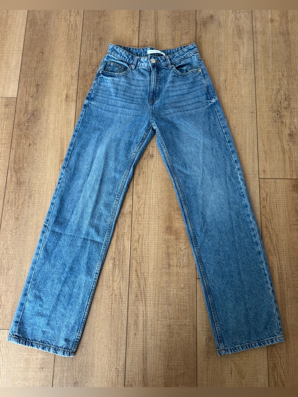 Altar’d State High Rise Wide Leg Jeans Size 25 Medium Wash 100% Cotton Soft